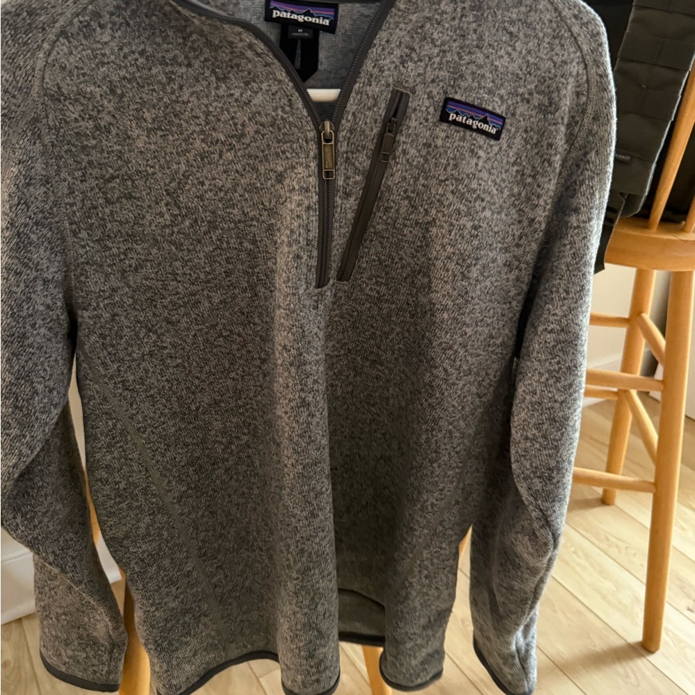 Patagonia Men's Zip-Up Gray Sweater